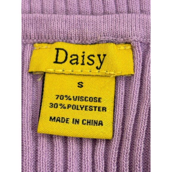 Daisy Women’s Ribbed Romper S Lavender Unitard Scoop Neck Spaghetti Straps Dance - Picture 5 of 11